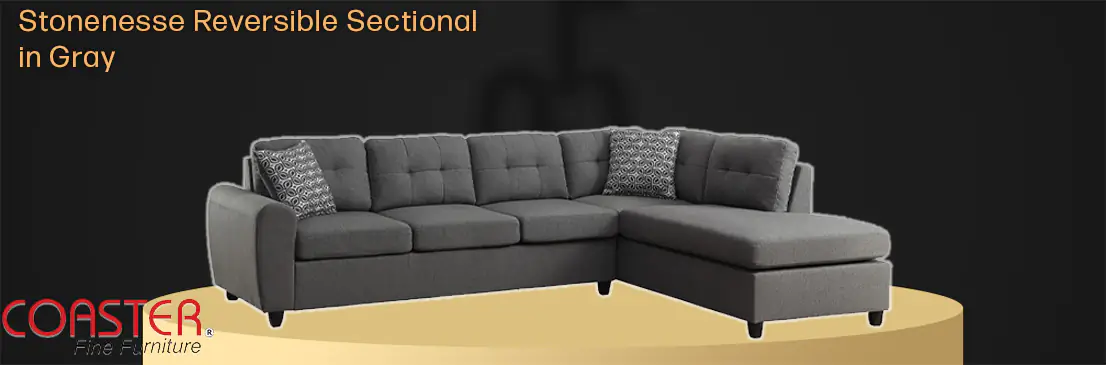 Stonenesse Reversible Sectional in Gray  - Click for more details