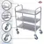 Luxor L100S3 37”H Stainless Steel Cart with 3 Shelves