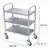 Luxor L100S3 37”H Stainless Steel Cart with 3 Shelves