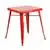 Flash Furniture Red Metal Indoor-Outdoor Table Set With 2 Arm Chairs