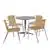 Flash Furniture 31.5'' Indoor-Outdoor Table Set with 4 Beige Rattan Chairs
