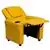 Flash Furniture Yellow Vinyl Kids Recliner with Cup Holder and Headrest