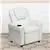 Flash Furniture White Vinyl Kids Recliner with Cup Holder and Headrest