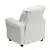 Flash Furniture White Vinyl Kids Recliner with Cup Holder and Headrest