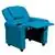 Flash Furniture Turquoise Vinyl Kids Recliner with Cup Holder and Headrest