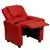 Flash Furniture Red Vinyl Kids Recliner with Cup Holder and Headrest