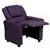 Flash Furniture Purple Vinyl Kids Recliner with Cup Holder and Headrest