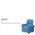 Flash Furniture Light Blue Vinyl Kids Recliner with Cup Holder and Headrest