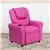 Flash Furniture Vinyl Kids Recliner with Cup Holder and Headrest - Pink