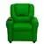 Flash Furniture Green Vinyl Kids Recliner with Cup Holder and Headrest