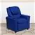 Flash Furniture Blue Vinyl Kids Recliner with Cup Holder and Headrest