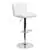 White Vinyl Adjustable Height Bar Stool with Chrome Base [CH-112010-WH-GG]