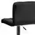 Black Quilted Vinyl Adjustable Height Bar Stool with Chrome Base