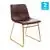18” Mid-Back Sled Base Dining Chair in Dark Brown LeatherSoft, Set of 2