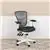 Dark Gray Mesh Executive Swivel Office Chair with Adjustable Arms