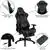 X30 Gaming Chair with Reclining Back and Slide-Out Footrest in Gray