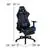 X30 Gaming Chair with Reclining Back and Slide-Out Footrest in Blue