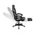 Black Gaming Desk with Cup Holder & White Reclining Back/Arms Gaming Chair
