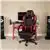 Red Gaming Desk with Cup Holder & Red Reclining Back/Arms Gaming Chair