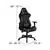 Black Gaming Desk and Gray Reclining Gaming Chair Set with Cup Holder