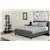 Tribeca Twin Size Tufted Upholstered Platform Bed in Dark Gray Fabric