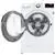 LG 4.5 Cu. Ft. High Efficiency Stackable Smart Front-Load Washer - White