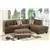 Odense 2-Piece Reversible Sectional Sofa In Truffle Brown Waffle Suede