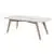 Faura 18” x 43.5” Italian Carrara White Marble Table with Oak Legs