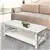44” Italian Carrara White Marble Coffee Table with Solid Wood Legs