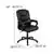 Big Tall Black LeatherSoft Swivel Office Chair with Padded Arms