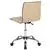 Low Back Designer Armless Tan Ribbed Swivel Task Office Chair
