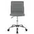 Low Back Armless Light Gray Ribbed Swivel Task Office Chair