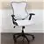 High Back White Mesh Swivel Office Chair with Adjustable Arms