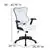 High Back White Mesh Swivel Office Chair with Adjustable Arms
