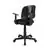 Mid-Back Black Mesh Swivel Task Office Chair with Pivot Back and Arms