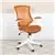 Tan Mesh Swivel Ergonomic Task Office Chair with White Frame