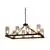 Canyon Home Kitchen Island Chandelier Light with Glass Lamp Shades