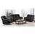 Hamar 3 Pieces Reclining Sofa Covers in Black PU Leather