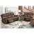 Fiorentino 2 Pieces Recliner Sofa Living Room Set in Brown