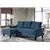 Calabria Contemporary Style Sleeper Sofa in Blue Polyester