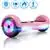 GlareWheel Hoverboard with Lights and Bluetooth Speaker - Pink