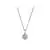 14k White Gold 16 inch Necklace with Gold and Diamond Circle Pendant