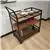 Costa Bar Cart For Home With 3 Tier Storage Shelves ,Brown and Black