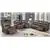 Konya 3 Pieces Reclining Living Room Sofa Set in Brown Leather Gel