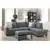 Florence Reversible Sectional Sofa Set in Gray Doric fabric