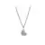 14k White Gold 16 inch Necklace with Gold and Diamond Heart Pendant