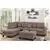 Lavrio Reversible Sectional Sofa Set in Brown Cotton Blended Fabric