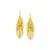 Cascading Textured Marquise Shape Earrings in 14k Yellow Gold