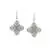 Blue Topaz Quatrefoil Earrings with Diamonds in Sterling Silver