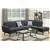 Ayrum Sectional Sofa in Charcoal Gray Polyfiber with Accent Pillows